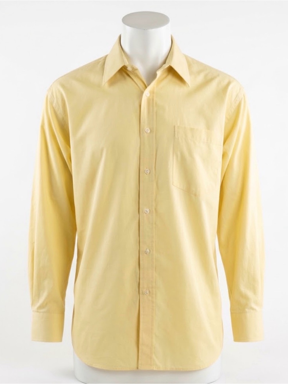 Dior Men's Pale Yellow Long-Sleeve Dress Shirt